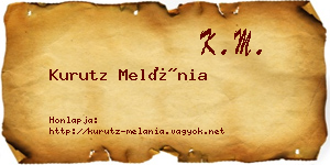 Kurutz Melánia névjegykártya